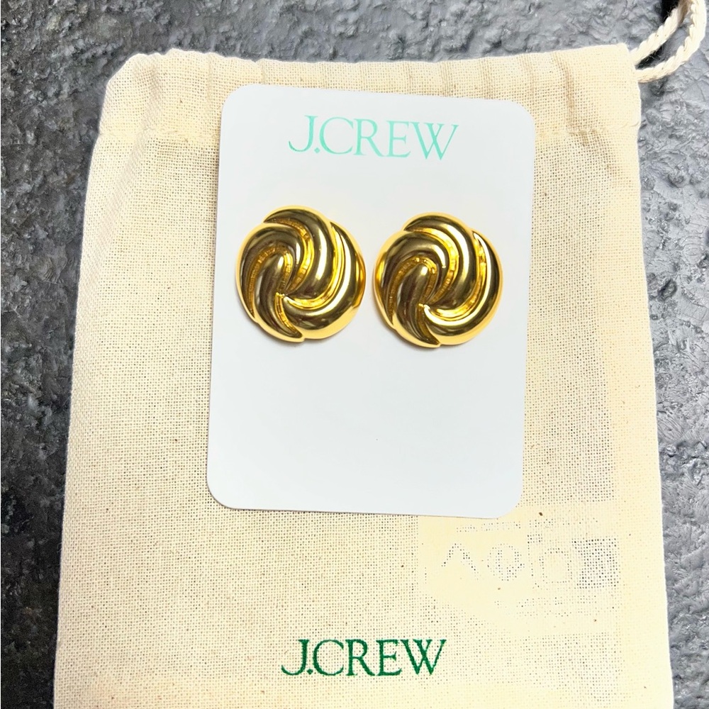 J. Crew Gold Spiral Earrings